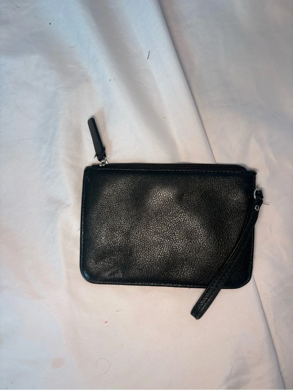 Calvin Klein Black Pebbled Wrislet Pouch